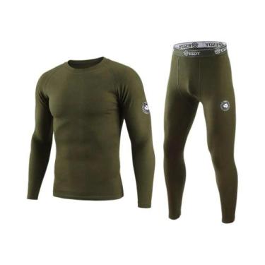 Imagem de Conjunto De Roupa Térmica Masculina De Inverno, Calças Longas Elástica