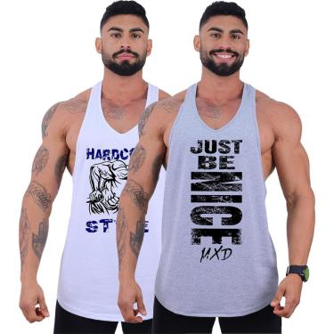 Imagem de Kit 2 Regatas Super Cavada Masculina MXD Conceito Academia Treino Fitness Musculação-Masculino