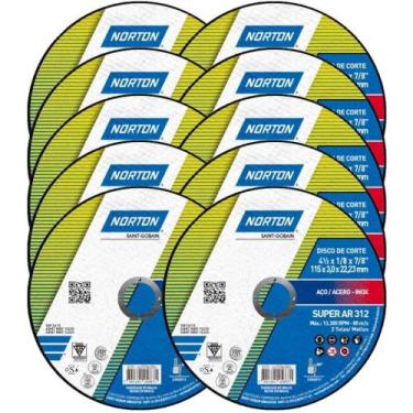 Imagem de Disco de Corte 4,1/2POL AR312 com 10 Unidades NORTON