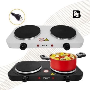 Imagem de Fogão Fogareiro Portátil Elétrico 2.000W Cooktop 2 Bocas Disco Camping