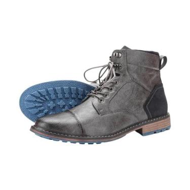 Imagem de Botas De Couro Masculinas Tamanho 7-13 Confortáveis E Novas  AL605 - h