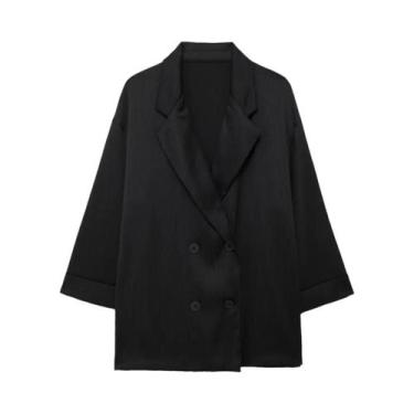 Imagem de Blazer Retro Feminino Com Dupla Abotoadura E Calças De Cintura Alta Co