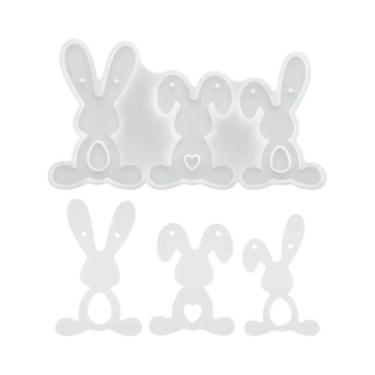 Imagem de Molde De Silicone Tartaruga Marinha 4 Estilos Chaveiro De Resina Fofo 