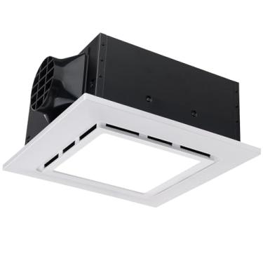 Imagem de TOYOUSEA Exaustor de banheiro com ventilador de ventilação ultra silencioso leve combo 1.0 Sone 145CFM (painel de metal 34.3 cm 30.5 cm x 30.5 cm montagem)
