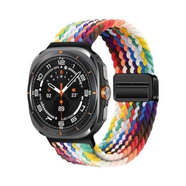Imagem de Pulseira Magnética Trançada De Nylon De 44mm E 40mm Para Samsung Galax