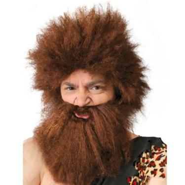 Imagem de Peruca Homem das Cavernas com Barba - Extra Festas, Marrom