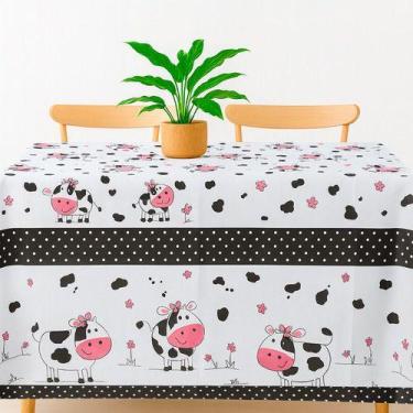 Imagem de Toalha De Mesa 4 Lugares Com Bainha Estampada Oxford Jantar Amarelo Li