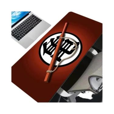 Imagem de Tapete De Rato Gamer XXL Dragon Ball Z Preto, Tapete De Teclado Anime,