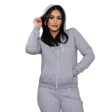 Imagem de Conjunto Feminino Moletom Flanelado Capuz Inverno Promocao-Feminino