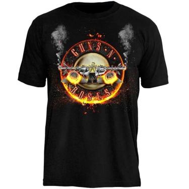 Imagem de Camiseta de Banda Guns N Roses em Algodão Oficial-Unissex