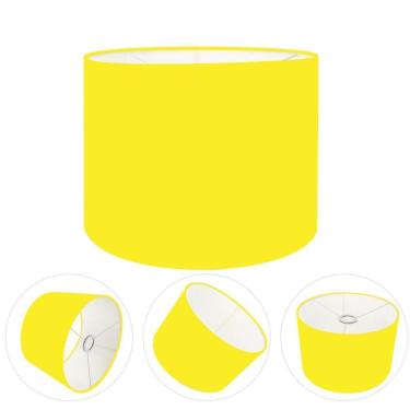 Imagem de Cúpula Abajur E Luminária Cilíndrica Vivare Cp-7013 ø30x30cm - Bocal Nacional Amarelo