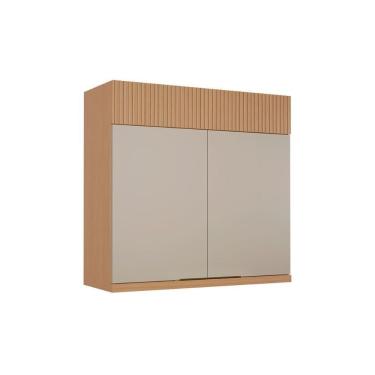 Imagem de Armário Aéreo Cozinha Nesher Realeza 2 Porta 80cm Carvalho/greice