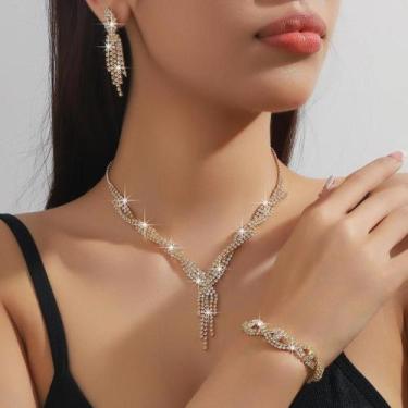 Imagem de Conjunto De Joias Femininas De Moda Com Corrente De Cobre, Colar De Bo