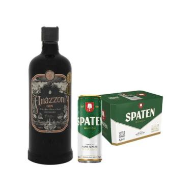 Imagem de Kit Gin Amázzoni Rio Negro 750ml + Cerveja Spaten - Puro Malte Munich 