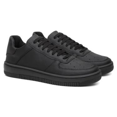 Imagem de Tênis Masculino Força Force Em Branco Preto Sapatênis Casual Ai - Gené