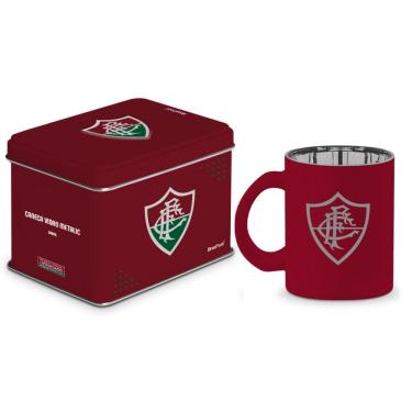 Imagem de Caneca de Vidro Diamond Metalic Lata - Fluminense - 300ml - Brasfoot 