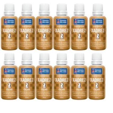 Imagem de Corante Líquido Xadrez Sherwin Williams 50ml 12 Peças Ocre