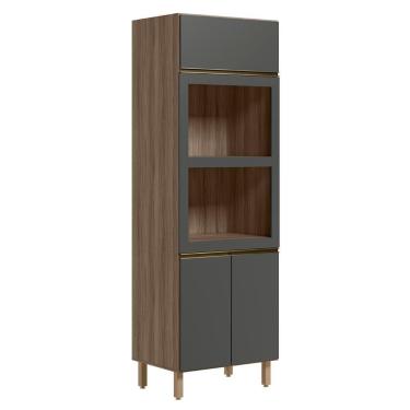 Imagem de Paneleiro Torre Quente Duplo Maly N03 Carvalho-grafite - Mpozenato