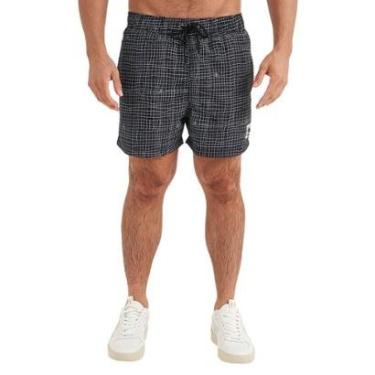 Imagem de Shorts Colcci Beachshort Estampado Com Amarração Preto Masculino-Masculino