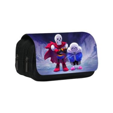 Imagem de Bolsa de lápis Undertales Sans Papyrus Oxford Waterproof 130g - yiweis