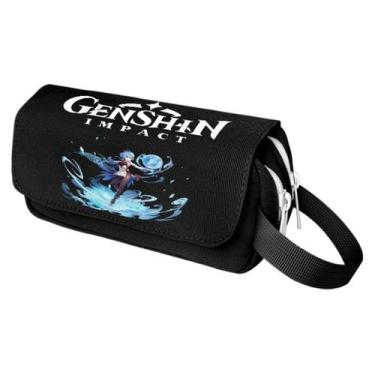 Imagem de Estojo para lápis Genshins Impacts Cartoon Anime Large Canvas - yiweis
