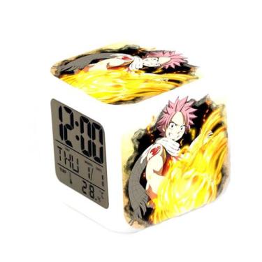 Imagem de Despertador Fairys Tails de 7 cores com mudança de LED com termômetro 