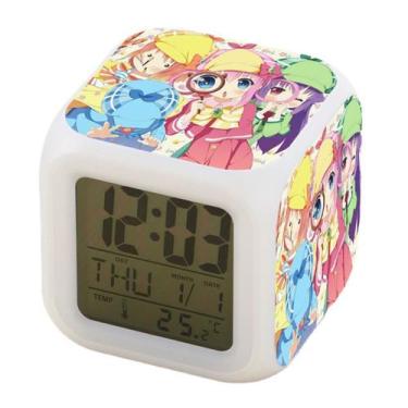 Imagem de Despertador digital LED Teenage Holmes Square 8x8x8cm - yiweisai