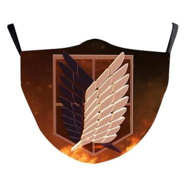 Imagem de Máscara facial Titan Anime Cosplay de algodão respirável e reutilizáve