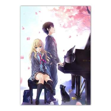 Imagem de Pôster Aprils Is Your Lies Anime Art 30x40cm, papel - yiweisai