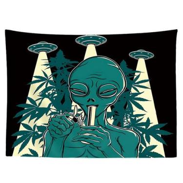 Imagem de Tapeçaria Alien Wall Room Aesthetic 150x130cm, microtecido - yiweisai