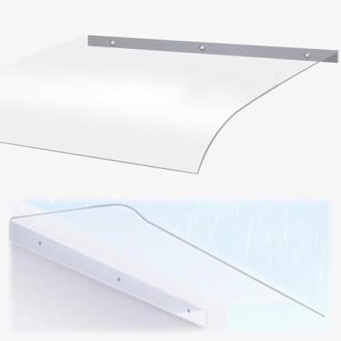 Imagem de Toldo De Dossel De Porta De Policarbonato, Dossel De Varanda, Cobertura De Abrigo De Chuva De Janela, Coberturas De Telhado, Janela De Toldo, Resistente A Tsparent/Uv, Par, 40x40cm/16"x16"