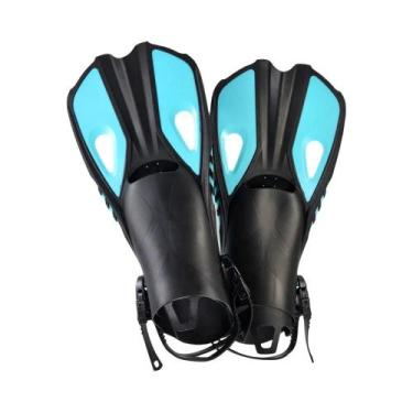 Imagem de Nadadeiras De Silicone Ajustáveis Para Snorkel E Mergulho Com Calcanha
