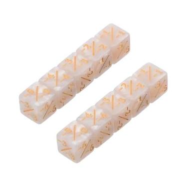 Imagem de Conjunto De 10 Peças De Dados De Contagem De 16mm, Bicolor, Positivo E