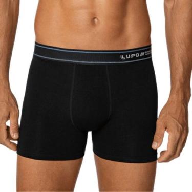 Imagem de Cueca Lupo Boxer Algodão com Elastano 523-004, Preto, GG