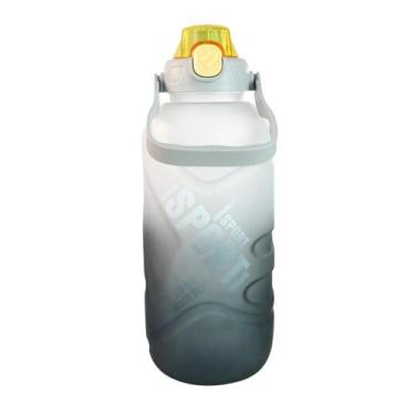 Imagem de Garrafa de plástico com alça 1,5l suporte para celular - Amigold, CINZ