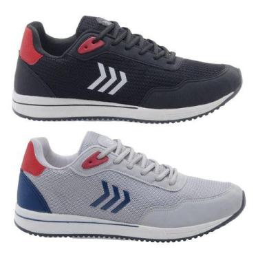 Imagem de Sapatênis Masculino Tenis Casual  Confortável 2 Par - Dix, 40, Preto, 