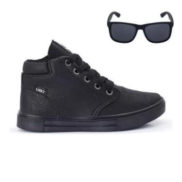 Imagem de Tênis Botinha Infantil Masculino Casual Cano Alto Confortavel + Oculos-Masculino