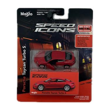 Imagem de Miniatura Maisto Porsche Taycan Turbo S Speed Icons 1:64