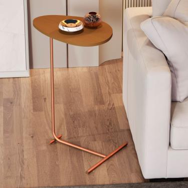 Imagem de Mesa de Apoio Orgânica Alamanda JB Móveis - Nature/Bronze