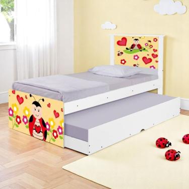 Imagem de Bi Cama Infantil Solteiro 195cm X 96cm Kmteb Joaninha