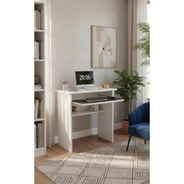 Imagem de Escrivaninha Industrial Branca: Estilo e Funcionalidade - Congratulati