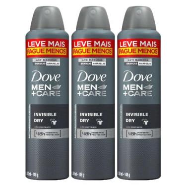 Imagem de Kit com 3 Desodorantes Antitranspirantes Aerosol Dove Men Invisible Dr