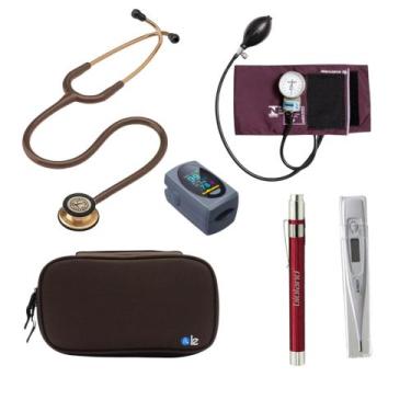 Imagem de KIT Estetoscópio Littmann 3M + Esgifmo + Case + Lanterna + Oxímetro + 