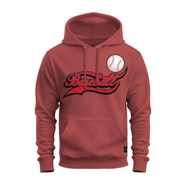 Imagem de Moletom Canguru Blusa De Frio Confortável Estampado Baseball-Unissex