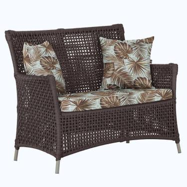 Imagem de 1 Sofá área Externa Igapó Alumínio Fendi Corda Náutica E6 Marrom