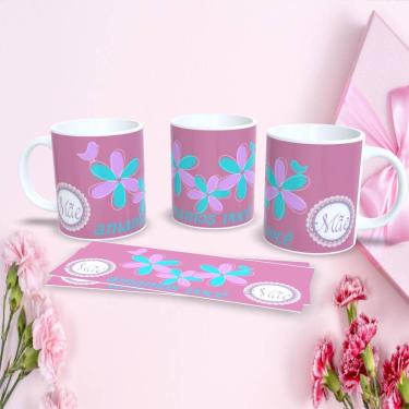 Imagem de Caneca de Porcelana Mães Estampa 12 para Dia das Mães 325ML Decorada Apta micro-ondas l...