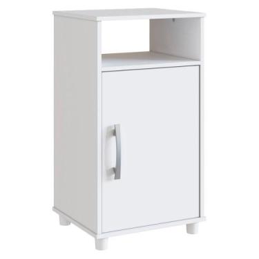 Imagem de Balcao Multiuso 1 Porta Com Nicho B01 NOVAM - Nova Mobile, Branco