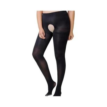 Imagem de Meia-calça De Veludo plus Size 130KG 120D Cintura Alta Quente Elástica