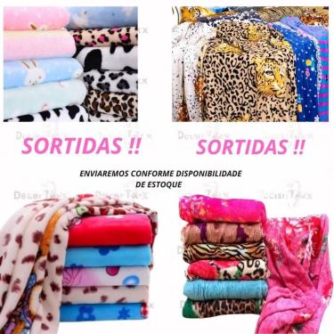 Imagem de Cobertor Manta Casal 2x1 e 80 Microfibra Fleece Soft Lisa Suave Estampada OEM