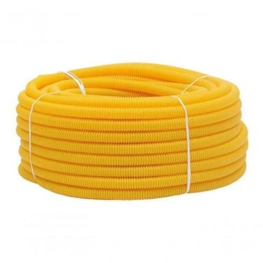 Imagem de Conduíte Corrugado Conduite Corrugado Amarelo de 3-4 25MM Rolo 50M para Passagem de Fios com Alta Resistência Mecânica